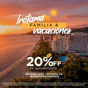 Oferta de Fin de año con descuento del 20% para estancias en Diciembre, de 2025 Enero y Febrero de 2026 Irotama del Lago Santa Marta Oferta de Fin de año con descuento del 20% para estancias en Diciembre, de 2025 Enero y Febrero de 2026 Irotama del Lago Santa Marta