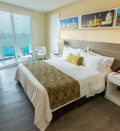 Habitación estándar una cama king vista al mar GHL Relax Corales de Indias Cartagena Habitación estándar una cama king vista al mar GHL Relax Corales de Indias Cartagena