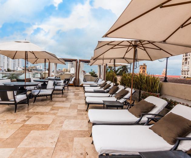 Terraza en Bastión Luxury Hotel  Cartagena