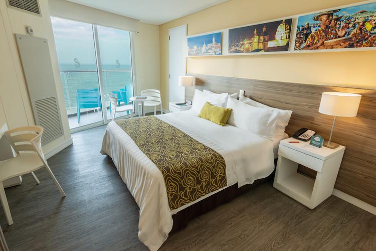 Habitación estándar una cama king vista al mar GHL Hotel Relax Corales de Indias Cartagena Habitación estándar una cama king vista al mar GHL Hotel Relax Corales de Indias Cartagena